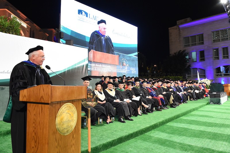 Joseph Ghossoub earns Honorary Doctoral degree from LAU